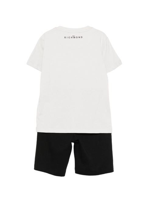 Completo bambino Richmond Junior blu con t-shirt e bermuda RICHMOND Junior | RBP26007CJLSBLUE